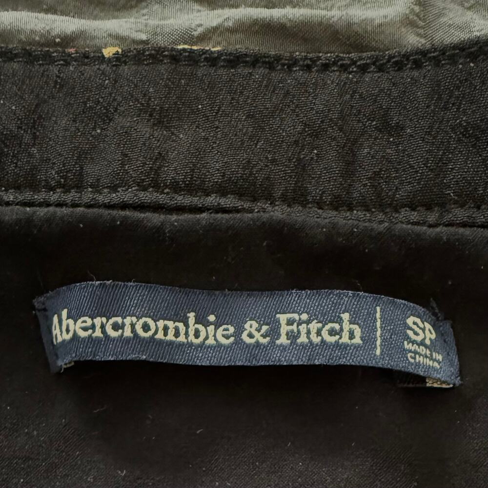 Abercrombie & Fitch Skirt Women’s SP Black Micro Floral Asymmetrical Button Maxi - Picture 2 of 6